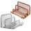 2 Pcs Letter Metal File Rack Storage Office 9.5x6x4cm 3