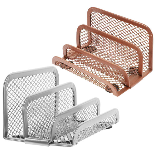 2 Pcs Letter Metal File Rack Storage Office 9.5x6x4cm 2