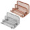 2 Pcs Letter Metal File Rack Storage Office 9.5x6x4cm 10