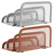 2 Pcs Letter Metal File Rack Storage Office 9.5x6x4cm