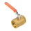 1pc DN40 1-1/2"BSP Brass Pipe Ball Valve 1.6MPa 8