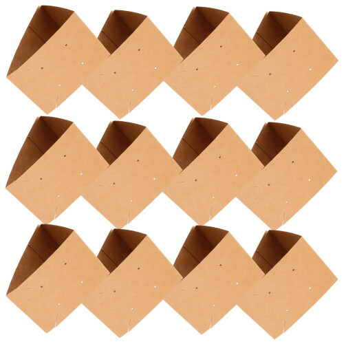 100 Pcs Earring Display Cards Studs Holder Thank Stand Coffee