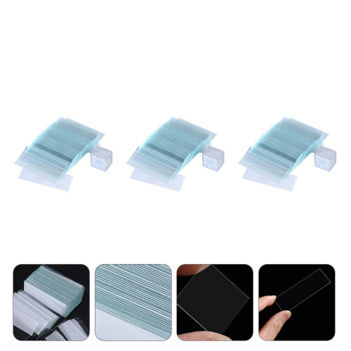 450 Pcs Microscope Slide Square Cover Glass Pre-Cleaned Coverslip 1