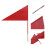 4 Pcs Mini Flags Sticks For 8.3x3.9x0.2in 3