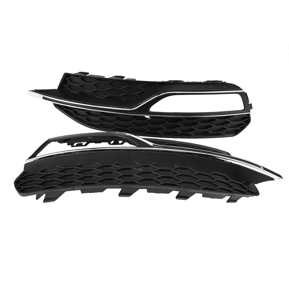 For S3 Style Front Bumper Fog Grilles Gloss Light 8320539614243
