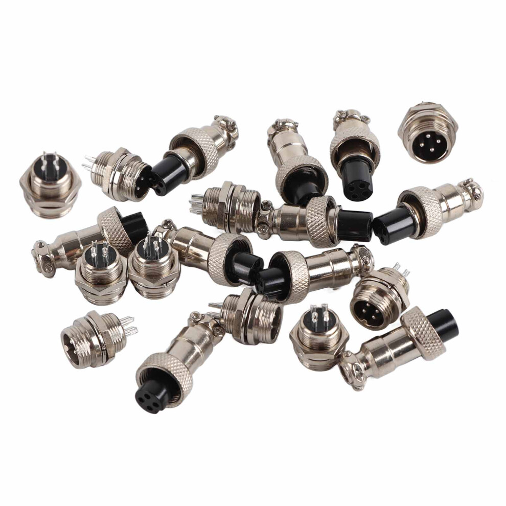 10 Set GX12 4Pin 12mm Aviation Plug Male Female