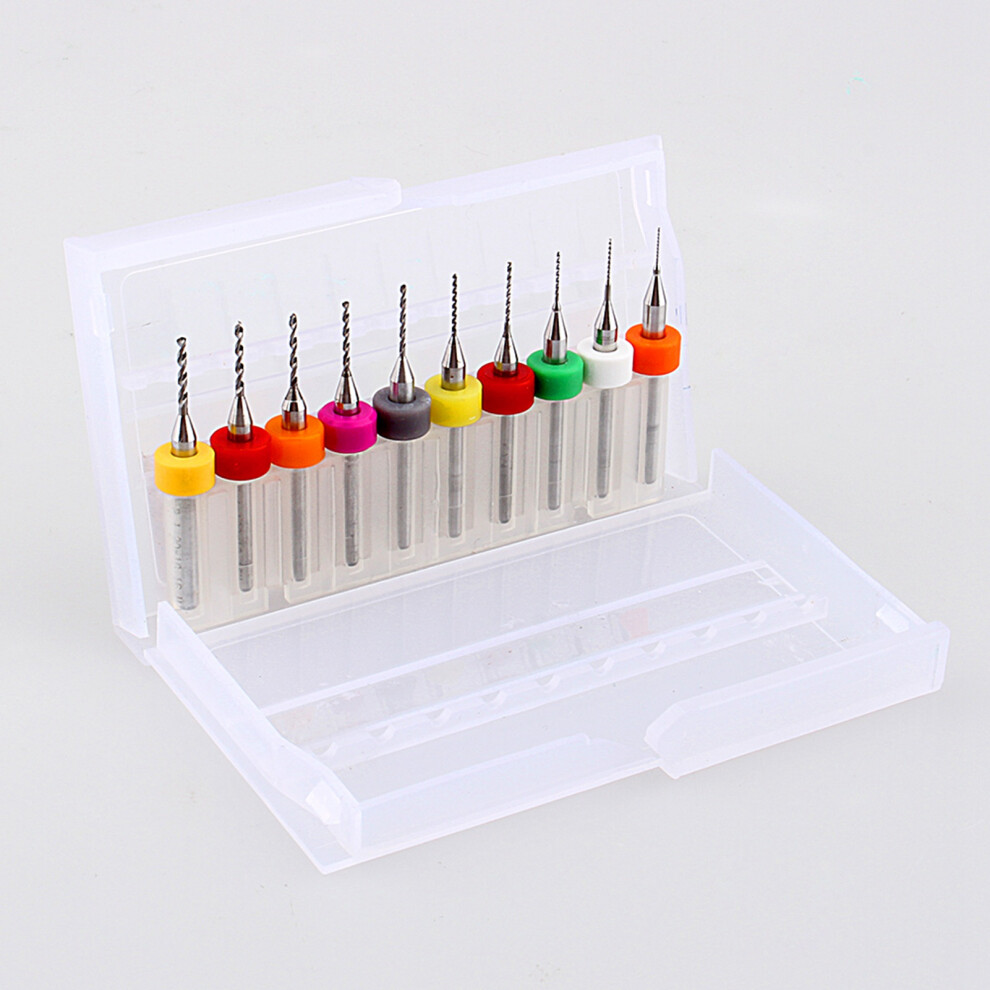 10Pcs/Set Micro Mini Twist Drill Bits Set PCB