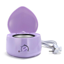 Mini Hair Removal Wax Heater with Silicone Pot, Fast Heating, Adjustable Temperature for Home and Bikini Hair Removal, Purple