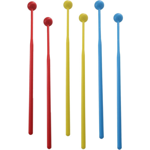 Marimba Mallets Set with ABS Handle, Yellow Percussion Drumsticks for Beginner Training, 1 Pair 1