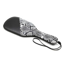 Whip SM Sex Leather Flogger 33 cm, Long Spanking Paddle, Riding Crop for Adults, Hard Erotic Clit Toy