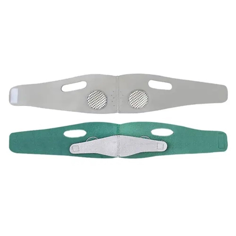 Green/Grey Slim Face Mask For Double Chin, Adjustable Belt, Ultra-Thin Skin Care Device, Face Massage Tool