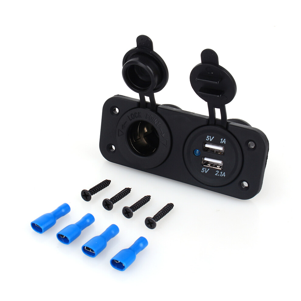 Dual Usb Car Auto Cigar Lighter Socket Splitter 8320539617091