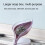 Purple ABS + AS Leaf Shape Soap Dish 14x18cm Draining Holder 10