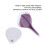 Purple ABS + AS Leaf Shape Soap Dish 14x18cm Draining Holder 12