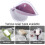 Purple ABS + AS Leaf Shape Soap Dish 14x18cm Draining Holder 6