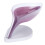 Purple ABS + AS Leaf Shape Soap Dish 14x18cm Draining Holder 2