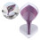 Purple ABS + AS Leaf Shape Soap Dish 14x18cm Draining Holder 13