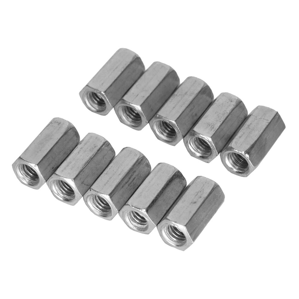 10pcs Long Rod Nut Hex Hexagonal Sleeve Nut