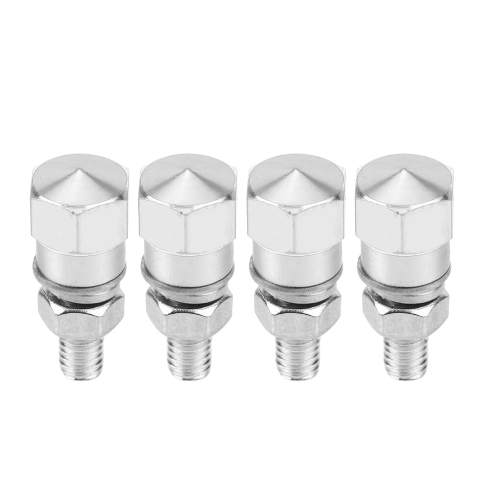 4Pcs Universal Thread License Plate Frame Bolts Silver 8320539620275
