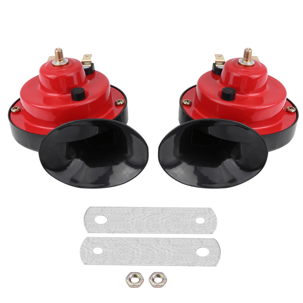 Pair Of Dual Tone Loud Car Snail Air Horn 12V 8320539621302