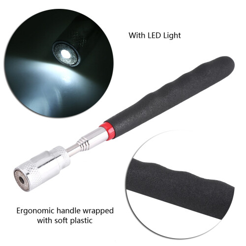 Telescopic Magnetic Magnet Pick Up Tool with LED 1