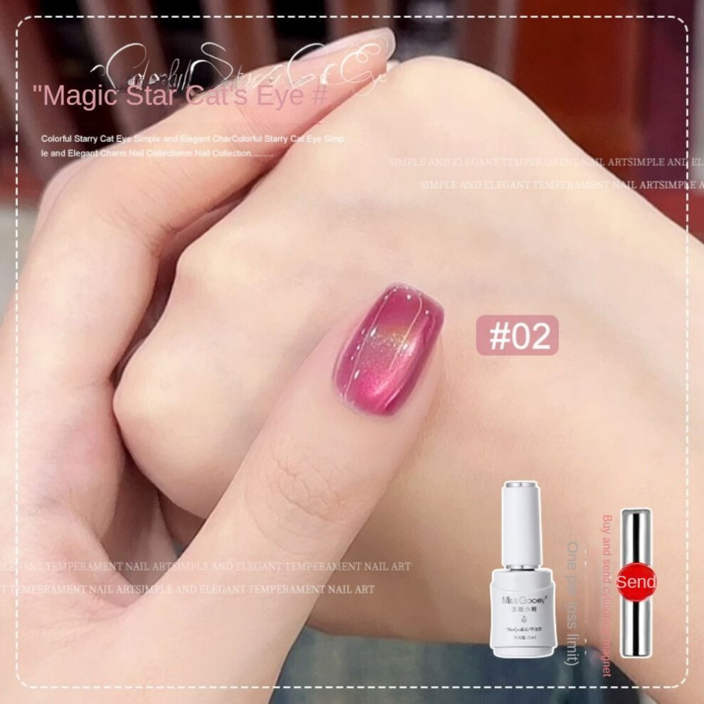 (Type#2) New Fashion Temperament Three-color Fantasy Star Burst Long-lasting Cat Eye Nail-image-OPC-PK8YBNR-NEW