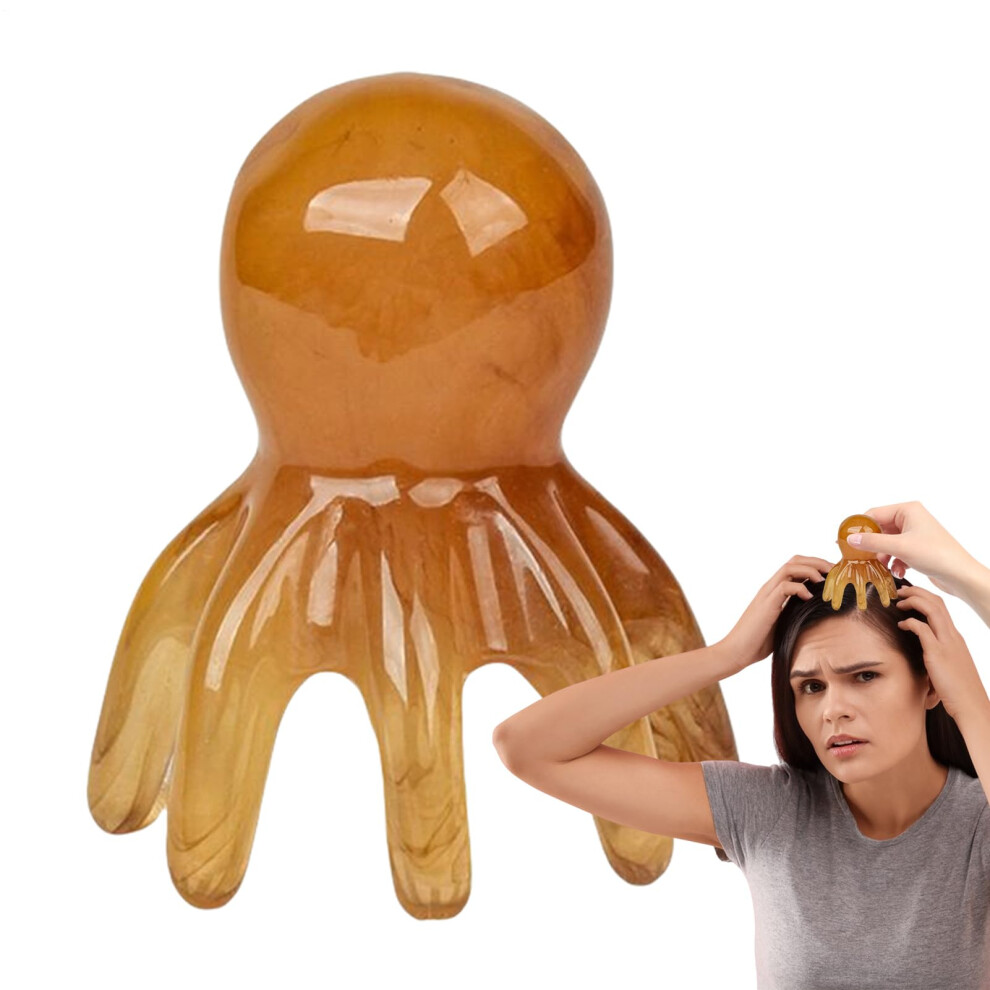 Scalp Massager | Manual Octopus Head Massage Tool for Home Use, Spa, Shower, Travel, Family, Yoga, Skin Color Options
