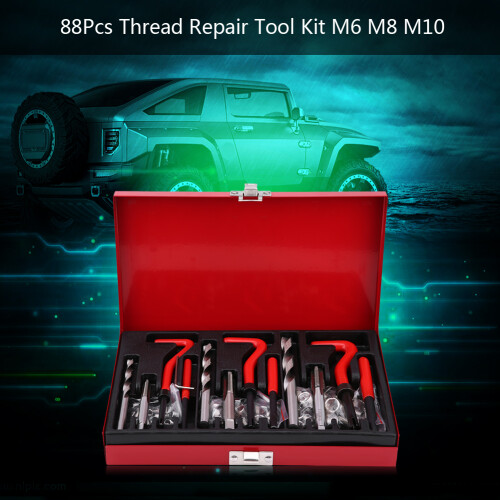 88Pcs Thread Repair Tool Kit M6 M8 M10 Tap Drill 1