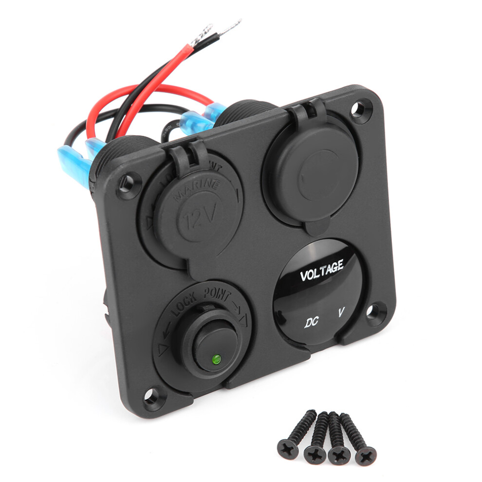 4 Gang On/Off Toggle Switch Panel Dual Usb Charger Green 8320539623016