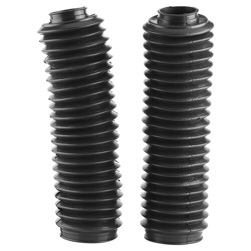 1 Pair Black Motorcycle Front Fork Tubes Boots 1