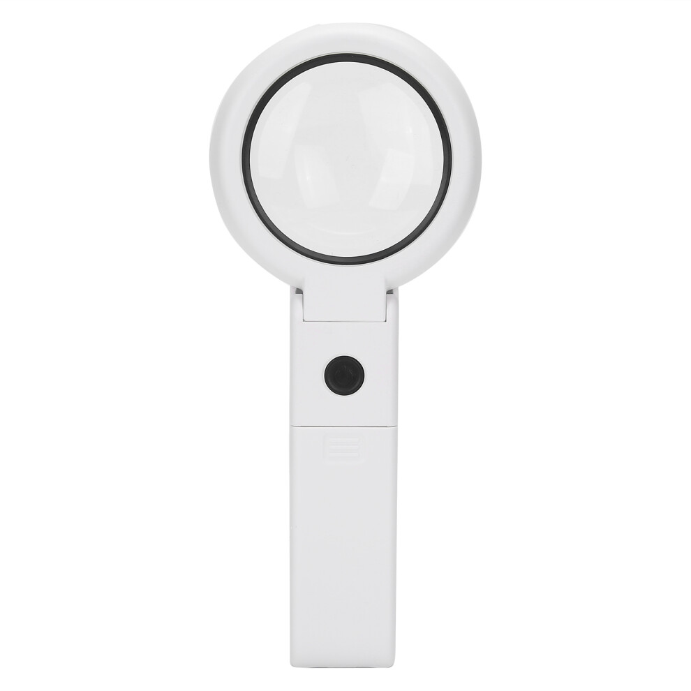 7X LED Handheld Magnifier with USB & Battery Power, 55mm Lens