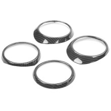 Toyota Tacoma Central Control Air Outlet Trim Rings Carbon Fiber Look