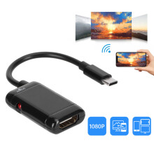 Type-C to HDMI Adapter 1080P for Android Phone & Tablet Black