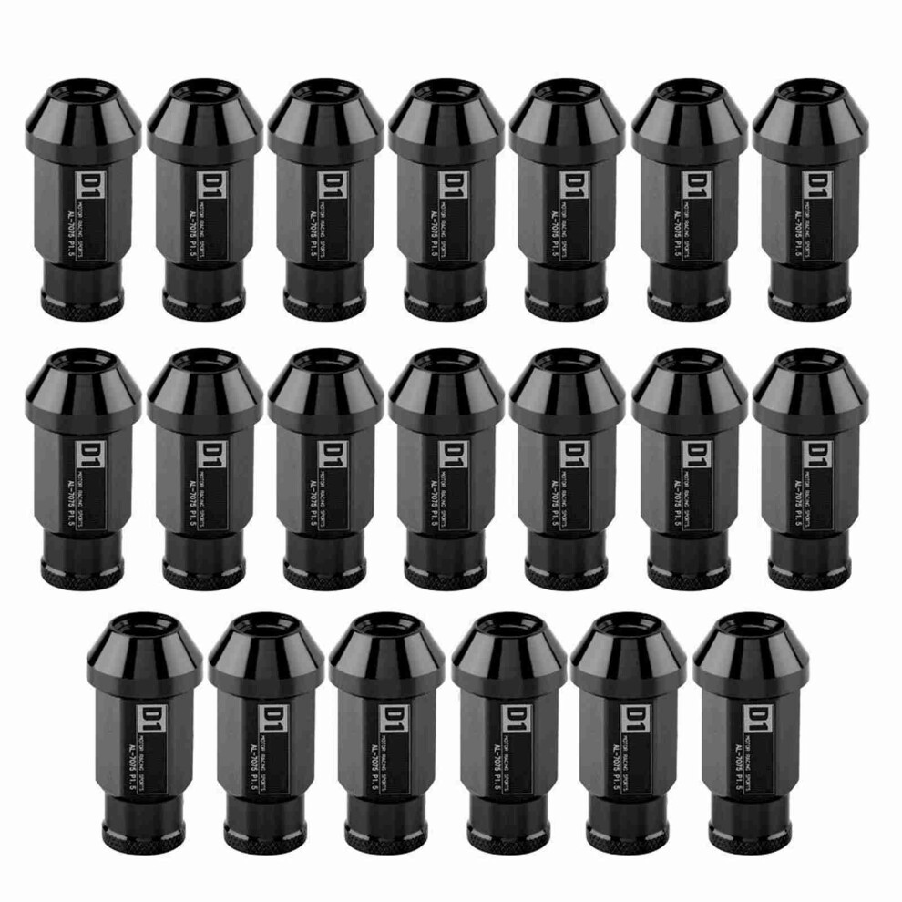 Car Tire Screw Racing Wheel Aluminum Nut M12x1.5 Black 8320539626666