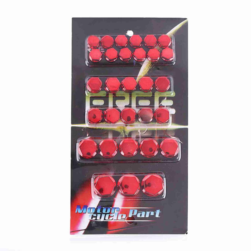30Pcs Motorcycle Motorbike Screw Nut Bolt Cap 8320539627311
