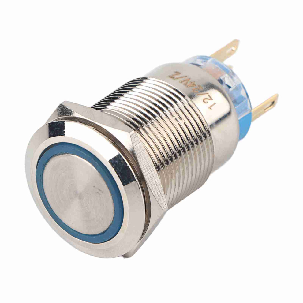 19Mm 12Â24V Waterproof Stainless Selflocking Blue 8320539627809