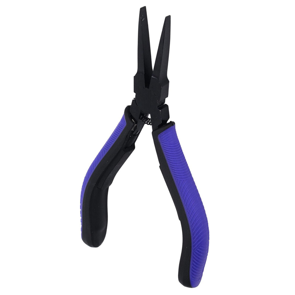 Needle Pliers Flat Nose Pliers Carbon Steel Jaw Tpr Handle 6 Inch Jewellery Pliers For Electronics Crafting 6482260321387