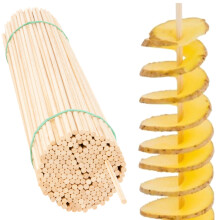 Buchenholzstäbchen für Curly Potato Fries 45cm/4mm 100St