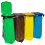 Support pour sacs poubelle de 120 L pour le tri - 4 types de déchets 1