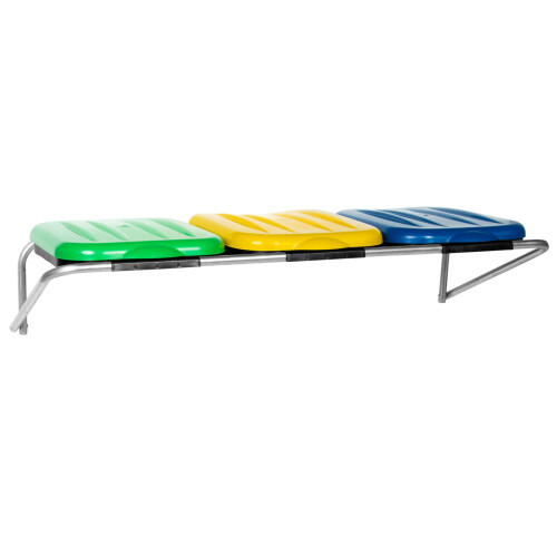 Support mural de tri des déchets, 3 couleurs, sacs de 120 L 1