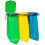 Support mural de tri des déchets, 3 couleurs, sacs de 120 L 1