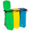 Support pour sacs poubelle de 120 L pour le tri - 3 types de déchets 1