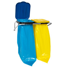 Wandmontierter Abfallsortierbehälter, 2 Farben – 120-Liter-Säcke