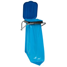 Support mural de tri des déchets, bleu - sacs de 120 L