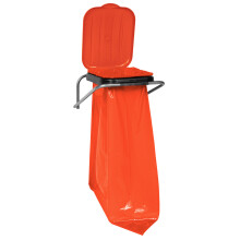 Support mural rouge pour le tri des déchets - sacs de 120 L