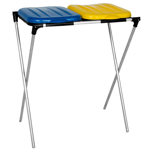 Support pour sacs poubelle de 120 L pour le tri - 2 types de déchets 1