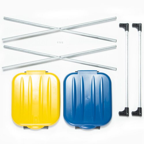 Support pour sacs poubelle de 120 L pour le tri - 2 types de déchets 2