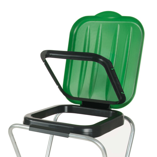 Support mural de tri des déchets, vert - sacs de 120 L 2