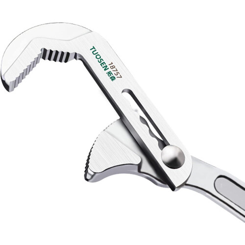 Adjustable Pipe Wrench with Large Jaw Opening, Ergonomic Grip, Multi-Function for Home Plumbing Repairs 1