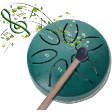 Tongue Drum Steel Tongue Mini 6 Tone Handpan Instrument for Music Meditation Yoga Relaxation Education